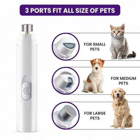 Dremel Dog Nail Grinder Small Medium Dogs Cats-Quiet Professional 2-Speed Nail File Buffer-Cat Claw Trimmer for Kitten-Puppy Toenail Polish Clipper-Electric Paw Filer Trimming Tool-Pet Grooming Kit in Kuwait