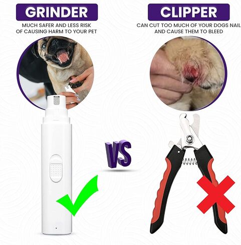 Dremel Dog Nail Grinder Small Medium Dogs Cats-Quiet Professional 2-Speed Nail File Buffer-Cat Claw Trimmer for Kitten-Puppy Toenail Polish Clipper-Electric Paw Filer Trimming Tool-Pet Grooming Kit in Kuwait
