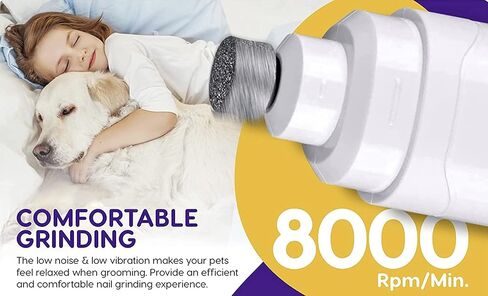 Dremel Dog Nail Grinder Small Medium Dogs Cats-Quiet Professional 2-Speed Nail File Buffer-Cat Claw Trimmer for Kitten-Puppy Toenail Polish Clipper-Electric Paw Filer Trimming Tool-Pet Grooming Kit in Kuwait