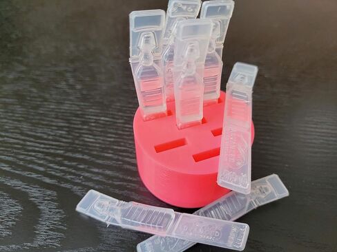Round Eye Drop Vial Holder - Holds Seven (7) Vials - Perfect to Help Keep Track of Your Daily Usage, While Keeping Eye Drop vials Upright & conveniently Available - Made in USA - Znet3D (Pink) in Saudi Arabia