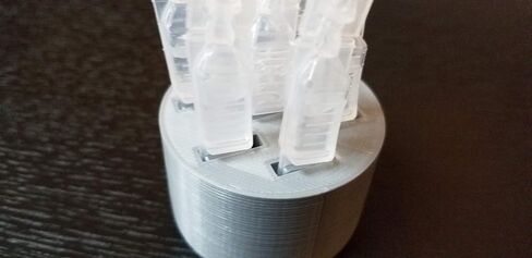 Round Eye Drop Vial Holder - Holds Seven (7) Vials - Perfect to Help Keep Track of Your Daily Usage, While Keeping Eye Drop vials Upright & conveniently Available - Made in USA - Znet3D (Pink) in Saudi Arabia