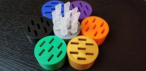Round Eye Drop Vial Holder - Holds Seven (7) Vials - Perfect to Help Keep Track of Your Daily Usage, While Keeping Eye Drop vials Upright & conveniently Available - Made in USA - Znet3D (Pink) in Saudi Arabia
