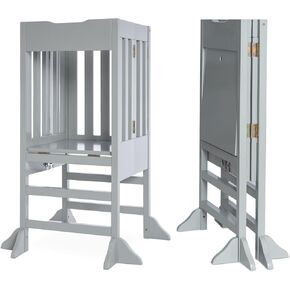 مساعد مقعد المطبخ الخشبي للأطفال من ميلارد، قابل للطي - للأطفال والصغار (أبيض) in Kuwait