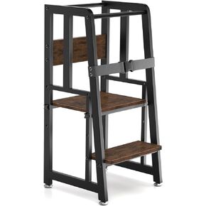 جستوجو مقعد مطبخ مساعد للاطفال الصغار مع حزام امان، مقعد قائم للاطفال الصغار للتعلم في المطبخ، مقعد معدني قوي بارتفاع قابل للتعديل لتعلم الاطفال in Kuwait