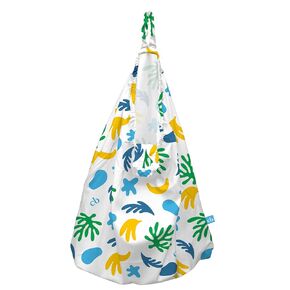 CHARLIE BANANA Reusable and Washable Cloth Diaper Wet Bag, Waterproof Hanging Diaper Pail and Laundry Bag, Leaf