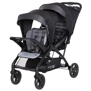 Baby Trend Sit N' Stand Double Stroller 2.0 DLX with 5 Point Safety Harness, Canopy, Extra Basket, 2 Cup Holders, and Covered Compartment, Stormy in Kuwait