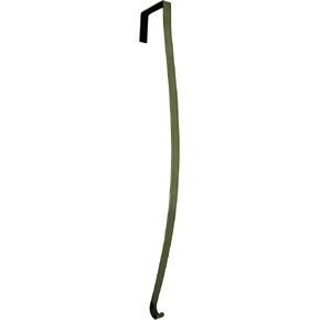 Haute Decor HighProfile® Curved Wreath Hanger (Brushed Nickel) - Strong Metal Over The Door Wreath Holder Hook for Doors with Raised Features and Trim