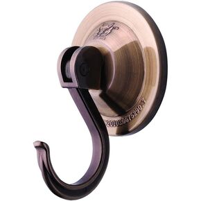 NL HOME Wreath Hangers for Glass Door or Window, 2-Pack Strong Suction Cup Utility Hooks, White