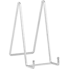 حامل عرض حامل اللوحة - حوامل لوحة معدنية مقاس 3 بوصة للعرض - حامل صور سطح الطاولة - حوامل حديدية فضية لعرض الصور | إطارات الصور | كتاب | لوحات زخرفية | لوحة-1 حزمة in Kuwait