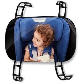 Baby Car Mirror Shatterproof Baby Car Backseat Mirror Narrow Frame Wide View Baby Car Rear View Mirror 360 Degree Adjustable Safety Rear Facing Car Seat Mirror Compatible with Most Vehicle Models in Kuwait