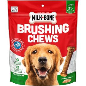 Milk-Bone Original Brushing Chews 25 Large Daily Dental Dog Treats