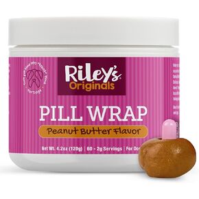 Riley's Pill Wrap for Dogs - Delicious Cheese & Bacon Flavored Pill Paste /Wrap Pills, Capsules, Tablets in a Pocket or Pouch to Mask The Taste & Make Pill Time Fun - 4.2 oz