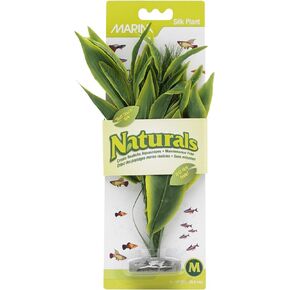 Marina Naturals, Red/Yellow Dracena Silk Plant, Medium Fish Tank Decoration, PP106