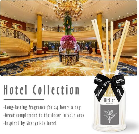 Reed Diffuser, MitFlor Oakmoss Amber Fragrance Diffuser Set, Room Freshener with Natural Rattan Sticks, Fresh Scent Oil Diffuser for Bedroom, Bathroom, and Home Décor, 3.4 fl oz in Saudi Arabia