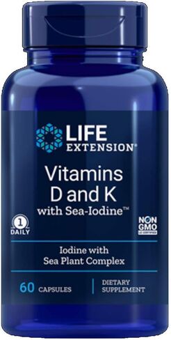 Life Extension Vitamins D and K with Sea-Iodine 60 Capsules (2 pack) in Saudi Arabia