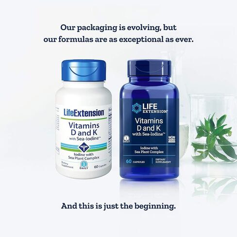 Life Extension Vitamins D and K with Sea-Iodine 60 Capsules (2 pack) in Saudi Arabia