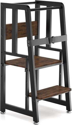 جستوجو مقعد مطبخ مساعد للاطفال الصغار مع حزام امان، مقعد قائم للاطفال الصغار للتعلم في المطبخ، مقعد معدني قوي بارتفاع قابل للتعديل لتعلم الاطفال in Kuwait