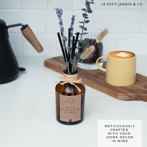 Le Petit Jardin & Co. مجموعة هدايا عطرية معطرة بالزيت والزهور المجففة المحفوظة الحقيقية لمزرعة ريفية ومكتب منزلي وديكور الحمام (بلسم كيبيك التنوب، الخزامى والأوكالبتوس) in Kuwait
