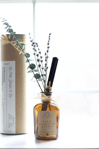 Le Petit Jardin & Co. مجموعة هدايا عطرية معطرة بالزيت والزهور المجففة المحفوظة الحقيقية لمزرعة ريفية ومكتب منزلي وديكور الحمام (بلسم كيبيك التنوب، الخزامى والأوكالبتوس) in Kuwait