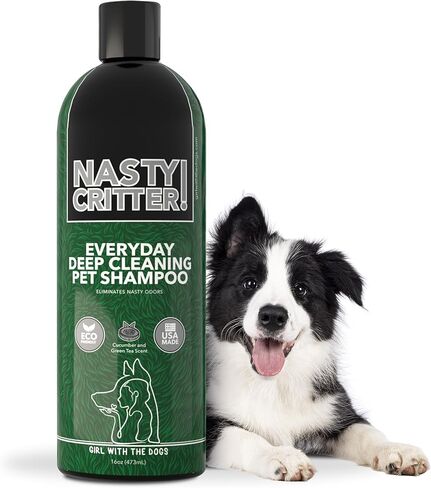 Nasty Critter! by Girl With The Dogs - Everyday Deep Cleaning Dog Shampoo 16 Oz, Made in USA 8 Wks+ in Kuwait