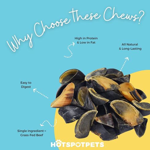 Full-Size Cow Hooves for Dogs | (5 Pack) All-Natural Long Lasting Dog Chews | Made from Grass Fed Cattle | Tasty Treat for Oral Hygiene | Fantastic Alternative for Rawhide and Bully Sticks in Kuwait
