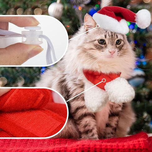 زي زي عيد الميلاد للقطط والكلاب: زي عيد الميلاد للقطط، زي عيد الميلاد لجرو القطط، سترة قطط، ملابس زينة عيد الميلاد للعام الجديد، لوازم حفلات عيد الميلاد، إكسسوارات ملابس الرأس in Kuwait