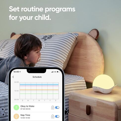 bonoch Sound Machine Baby Smart Night Light WiFi Time-to-Rise 25 White Noise Machine for Sleeping Baby Toddler Sleep Trainer Kids Alarm Clock, APP & Voice & Touch Control with Alexa & Google Assistant in Kuwait
