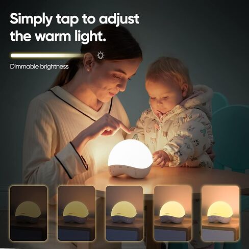 bonoch Sound Machine Baby Smart Night Light WiFi Time-to-Rise 25 White Noise Machine for Sleeping Baby Toddler Sleep Trainer Kids Alarm Clock, APP & Voice & Touch Control with Alexa & Google Assistant in Kuwait