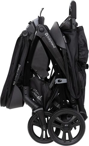 Baby Trend Sit N' Stand Double Stroller 2.0 DLX with 5 Point Safety Harness, Canopy, Extra Basket, 2 Cup Holders, and Covered Compartment, Stormy in Kuwait