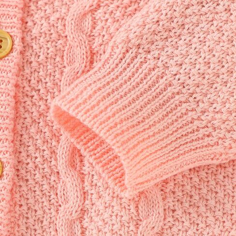 Infant Baby Boy Girl Long Sleeve Knitted Sweater Button Cardigan Coat Twist Knitwear Jacket Winter Warm Clothes in Kuwait