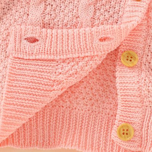 Infant Baby Boy Girl Long Sleeve Knitted Sweater Button Cardigan Coat Twist Knitwear Jacket Winter Warm Clothes in Kuwait