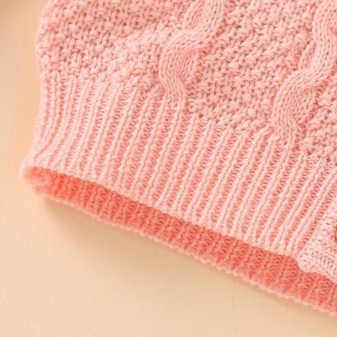 Infant Baby Boy Girl Long Sleeve Knitted Sweater Button Cardigan Coat Twist Knitwear Jacket Winter Warm Clothes in Kuwait