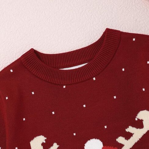 Menglang Christmas Outfit Toddler Baby Boys Girls Christmas Deer Sweater Xmas Outfit Winter Clothes in Saudi Arabia