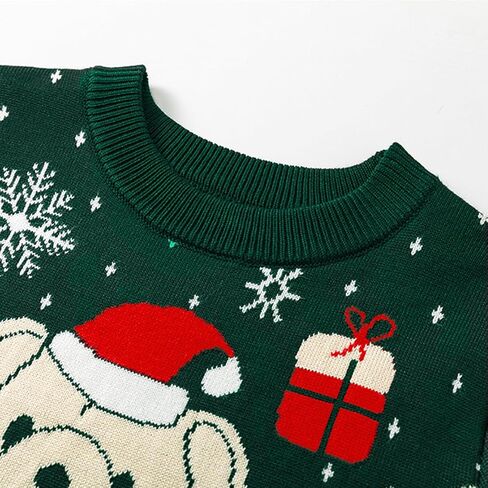 Toddler Boys Girls Christmas Sweater Ugly Xmas Knit Sweatshirt Kids Pullover Cotton Warm Tops 2-6 Years in Saudi Arabia
