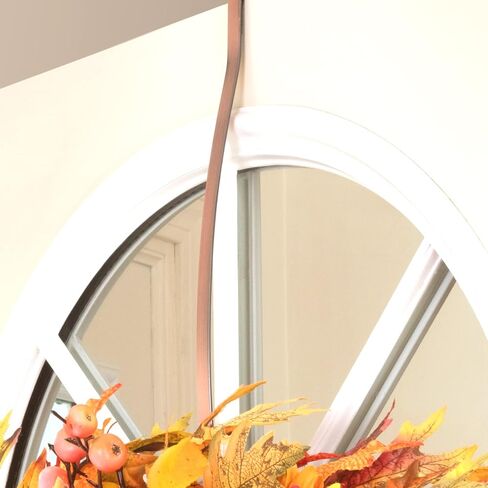 Haute Decor HighProfile® شماعة إكليل منحنية (نيكل مصقول) - خطاف حامل إكليل معدني قوي فوق الباب للأبواب ذات الميزات المرتفعة والزخرفة in Kuwait
