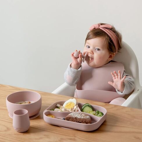 SAMiGO Silicone Baby Open Cup 6-12 Months, Infant First Water Cup, 2 oz | 2 Pack Tiny Training Cup, Baby Toddler Independent Drinking, Weighted Bottom, Baby Led Weaning Supplies, Feeding Essentials in Saudi Arabia