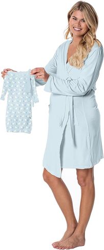رداء الحمل والرضاعة النسائي من KICKEE Storks مع مجموعة ثوب Layette، فسكوز فائق النعومة من الخيزران in Kuwait