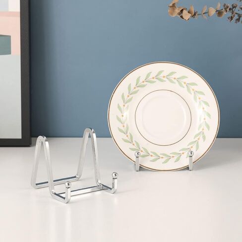 حامل عرض حامل اللوحة - حوامل لوحة معدنية مقاس 3 بوصة للعرض - حامل صور سطح الطاولة - حوامل حديدية فضية لعرض الصور | إطارات الصور | كتاب | لوحات زخرفية | لوحة-1 حزمة in Kuwait