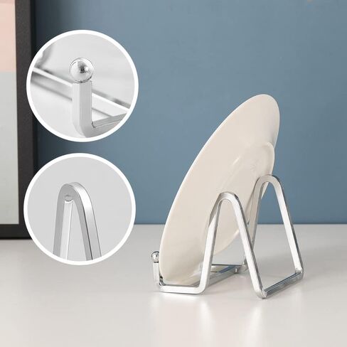 حامل عرض حامل اللوحة - حوامل لوحة معدنية مقاس 3 بوصة للعرض - حامل صور سطح الطاولة - حوامل حديدية فضية لعرض الصور | إطارات الصور | كتاب | لوحات زخرفية | لوحة-1 حزمة in Kuwait