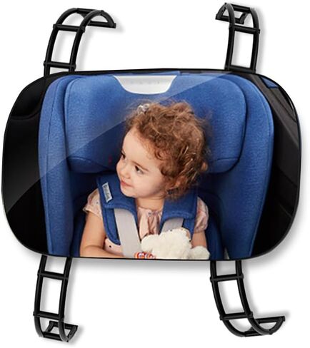 Baby Car Mirror Shatterproof Baby Car Backseat Mirror Narrow Frame Wide View Baby Car Rear View Mirror 360 Degree Adjustable Safety Rear Facing Car Seat Mirror Compatible with Most Vehicle Models in Kuwait