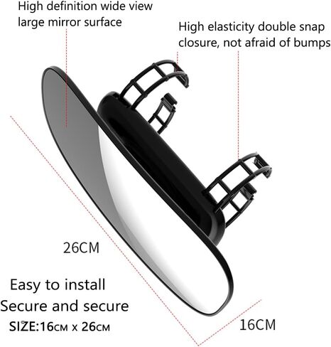 Baby Car Mirror Shatterproof Baby Car Backseat Mirror Narrow Frame Wide View Baby Car Rear View Mirror 360 Degree Adjustable Safety Rear Facing Car Seat Mirror Compatible with Most Vehicle Models in Kuwait