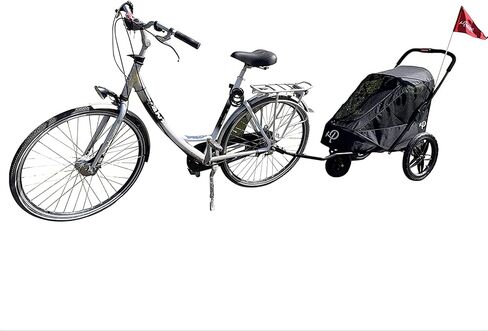 Petique Breeze Jogger, Dog Cart for Medium Size Pets, Ventilated Pet Stroller for Cats & Dogs, Black in Kuwait