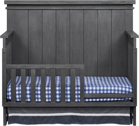 Soho Baby Hampton Crib to Toddler Bed Guard Rail Conversion Kit, Canyon Gray, GreenGuard Gold Certified in Kuwait
