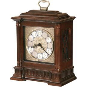 Howard Miller Akron Mantel Clock 635-125 – Windsor Cherry Finish, Nickel-Finished Decorative Dial, Antique Home Decor, Volume Control, Quartz, Dual-Chime Movement in Saudi Arabia