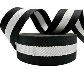 Polyester Webbing Strap 1.5 inch Wide 12 Yard Striped Nylon Webbing for Bag Straps Replacement Crossbody