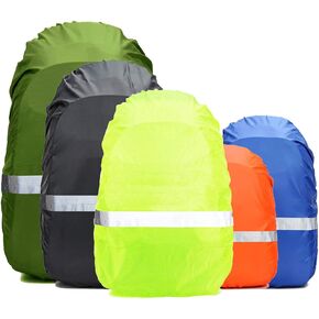 حقيبة ظهر Frelaxy Hi-Visibility غطاء للمطر مع شريط عاكس 100% غطاء حقيبة ظهر خفيف الوزن مقاوم للماء، حقيبة تخزين، حزام بإبزيم متقاطع مضاد للانزلاق، للمشي لمسافات طويلة، والتخييم، وركوب الدراجات، والخارج، والسفر in Kuwait