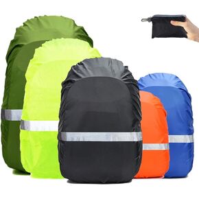 Frelaxy Hi-Visibility Backpack Rain Cover with Reflective Strip 100% Waterproof Ultralight Backpack Cover, Storage Pouch, Anti-Slip Cross Buckle Strap, for Hiking, Camping, Biking, Outdoor, Traveling