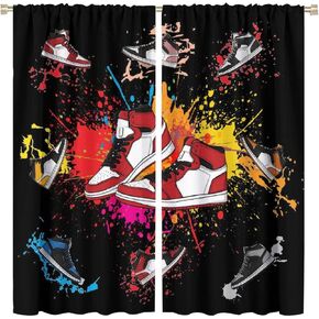 Kids Boys Construction Curtains Cartoon Colorful Cars Tractor Truck Airplane 2 Panels Window Treatment Set for for Boys Girls Bedroom Living Room, W42 x L45 Inch Blackout in Kuwait