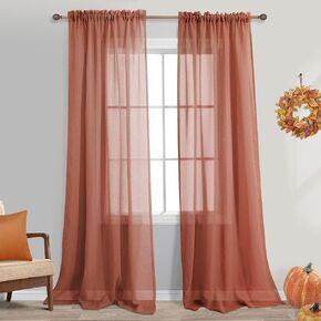 Semi Sheer Navy Blue Curtains 84 Inch Length for Living Room Set 2 Panels Rod Pocket Window Coverings Faux Linen Nautical Masculine Drapes Indigo Blue Sheer Curtains for Boys Bedroom Decor 52x84 Long in Kuwait