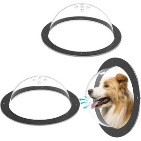 نافذة سياج للكلاب من فيميلي مع فتحات هوائية، نافذة شفافة بتصميم فقاعات من الاكريليك لنافذة لعب الكلاب ونافذة امان لسياج الكلاب من الداخل بعمق 4.3 انش و4.5 انش in Kuwait